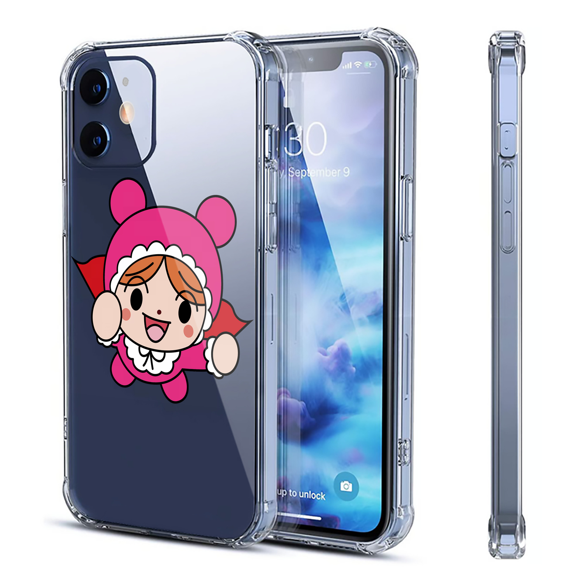 （画像用） アンパンマン Anpanman 【iPhone 12シリーズ対応】透明スマホケース（クリアソフトケース）